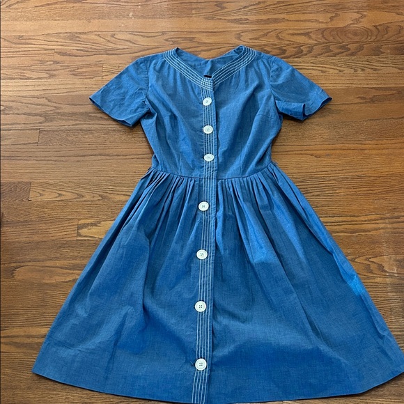 Dresses & Skirts - Vintage Dress Women’s Handmade by Dixie Deb Denim Blue Dress Western